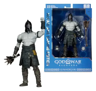 Kratos.  Personaje del videojuego "God Of War" Ragnarok.  Figura articulada de 18 cms de altura.  22 puntos de articulación.  Colección McFarlane Gaming Edtition.  Elite Edition.  McFarlane 2026.