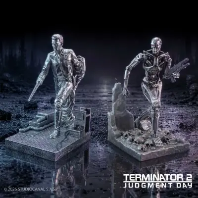 Terminator 2 Sujetalibros T-1000 vs T-800 - Nemesis Now